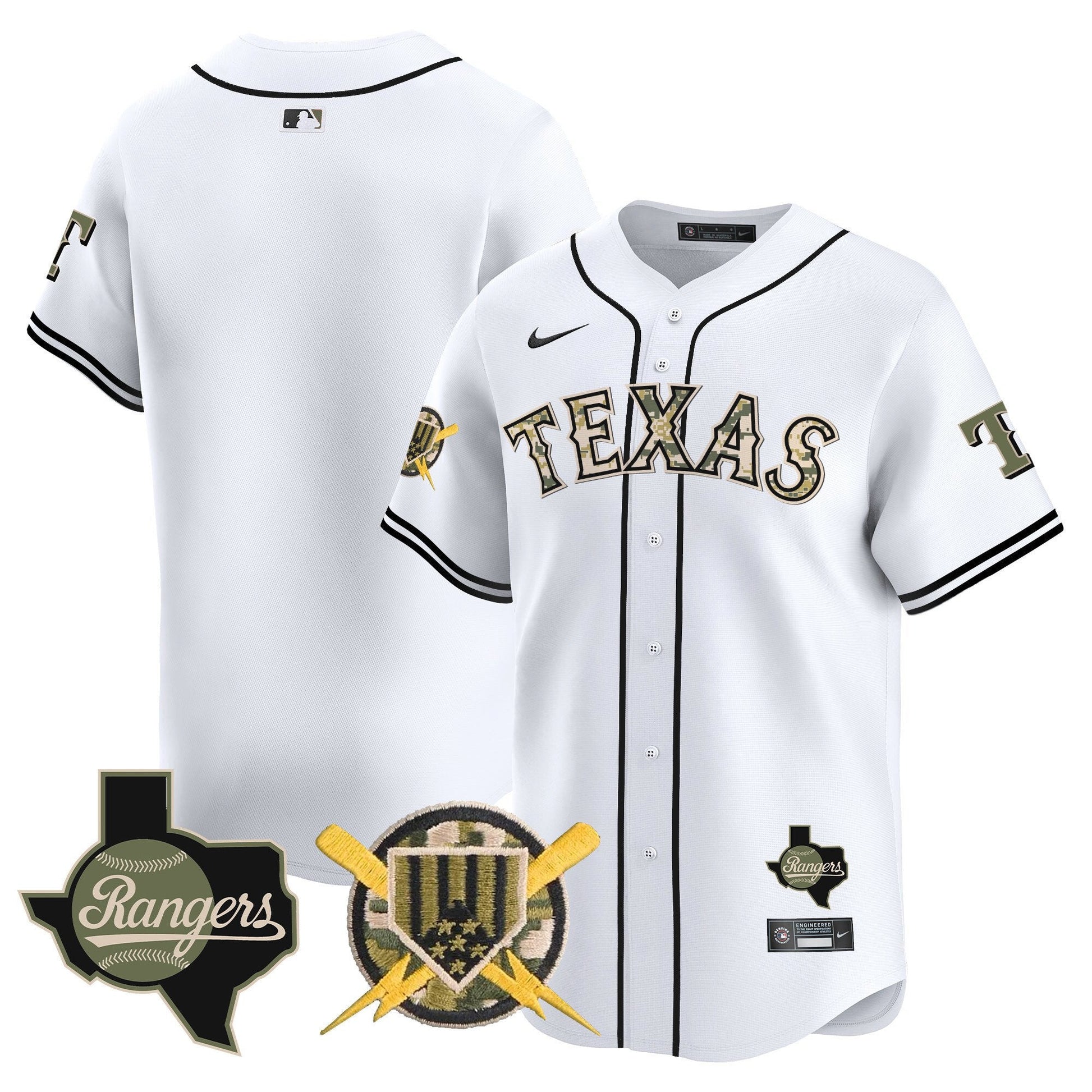 Men's Texas Rangers Armed Forces Day Vapor Premier Limited Jersey - All Stitched