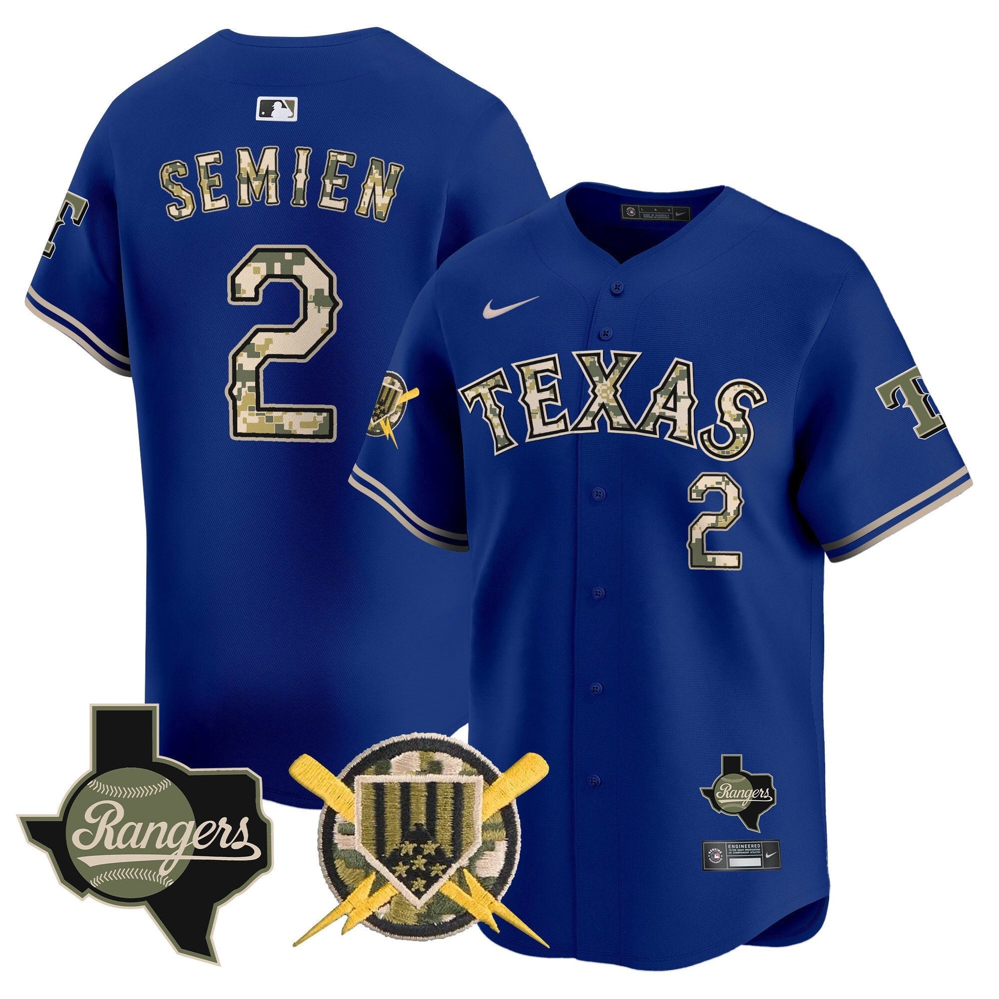 Men's Texas Rangers Armed Forces Day Vapor Premier Limited Jersey - All Stitched