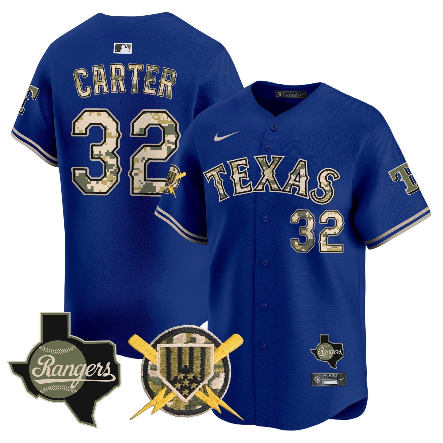Men's Texas Rangers Armed Forces Day Vapor Premier Limited Jersey - All Stitched