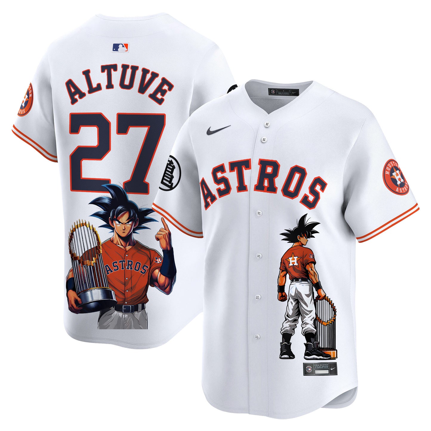 Astros Dragon Ball Son Goku Vapor Premier Limited Jersey - Printed