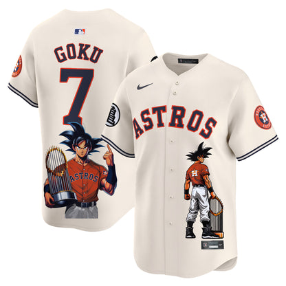 Astros Dragon Ball Son Goku Vapor Premier Limited Jersey - Printed