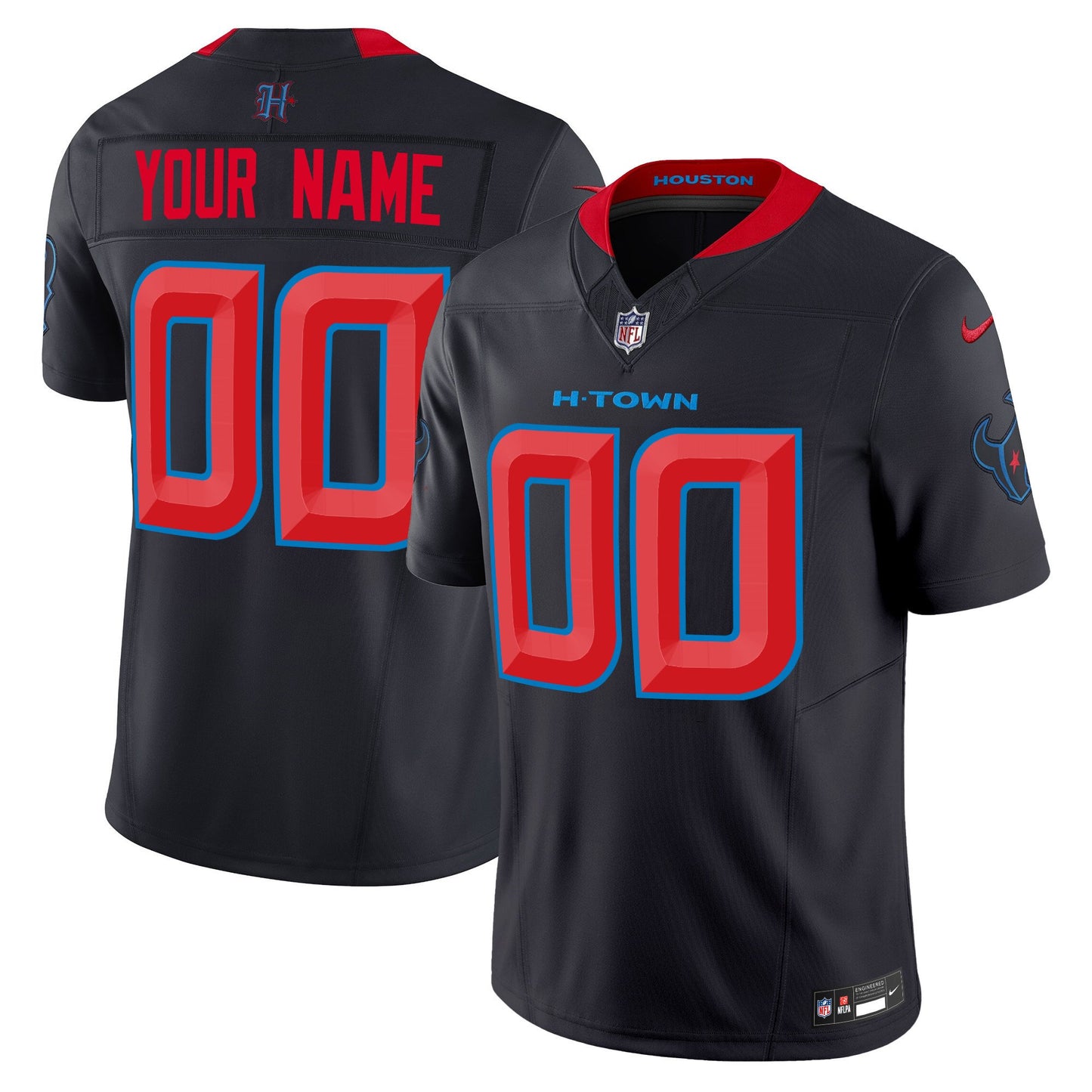 Texans 2024 Vapor Limited Custom Jersey TLA - All Stitched