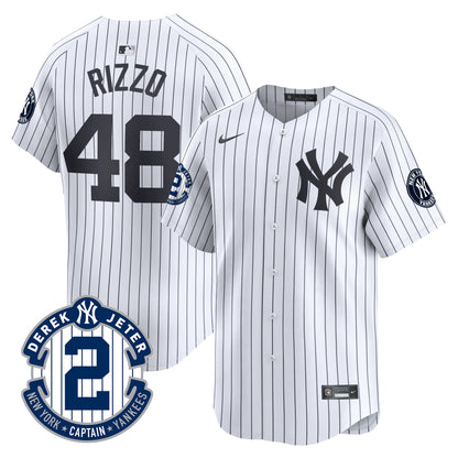 Yankees Derek Jeter Patch Vapor Premier Limited Jersey - All Stitched