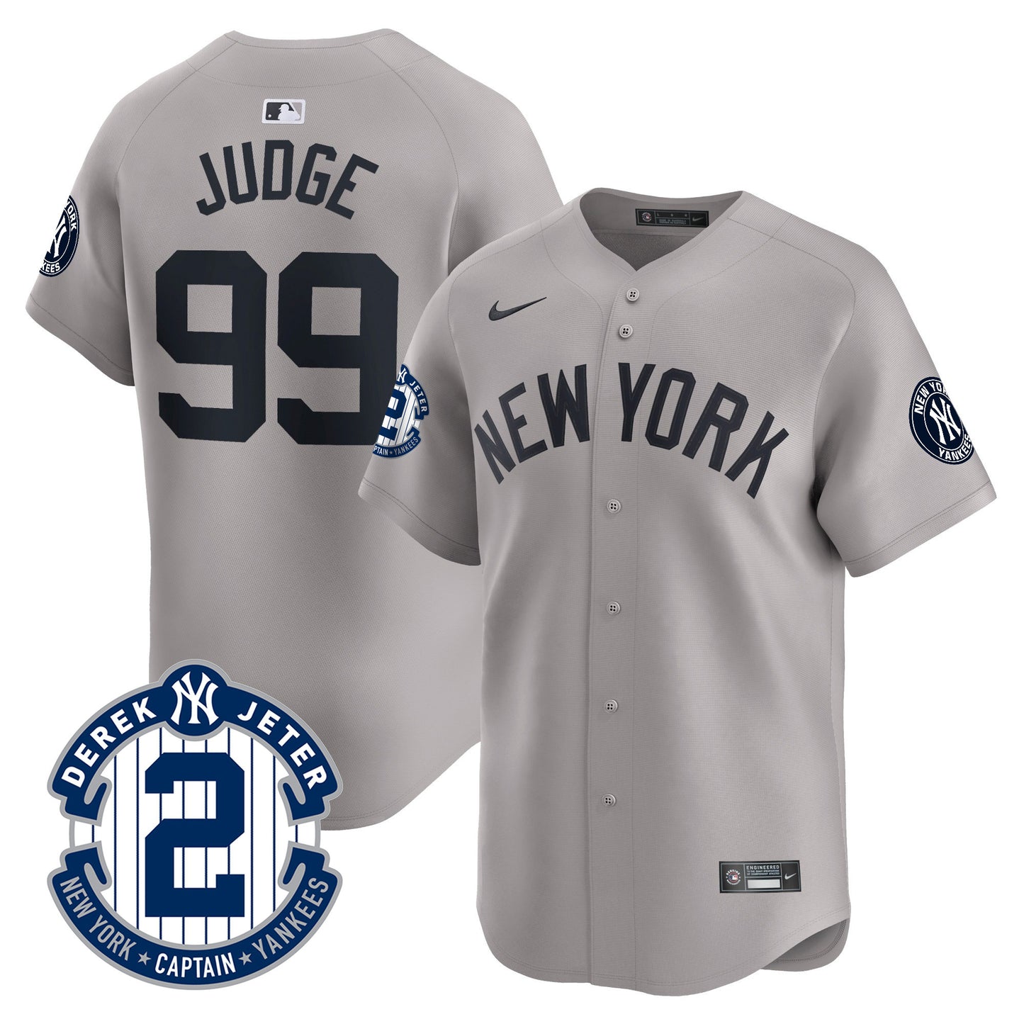 Yankees Derek Jeter Patch Vapor Premier Limited Jersey - All Stitched