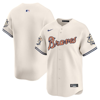Atlanta Braves Peaches n' Cream Vapor Premier Limited Jersey - All Stitched
