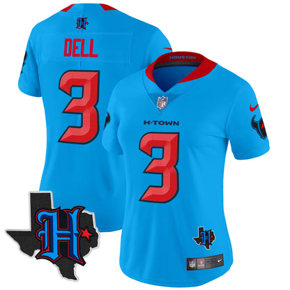 Women's Houston Texans 2024 Texas Patch Vapor Limited Jersey V2 - All Stitched