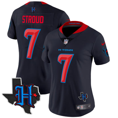 Women's Houston Texans 2024 Texas Patch Vapor Limited Jersey V2 - All Stitched