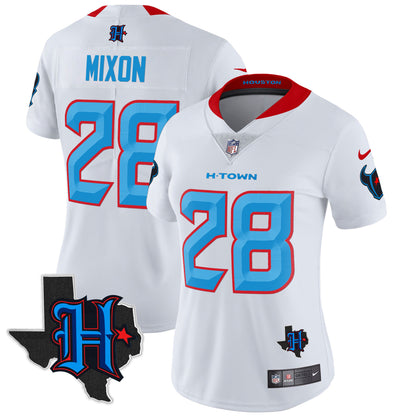 Women's Houston Texans 2024 Texas Patch Vapor Limited Jersey V2 - All Stitched