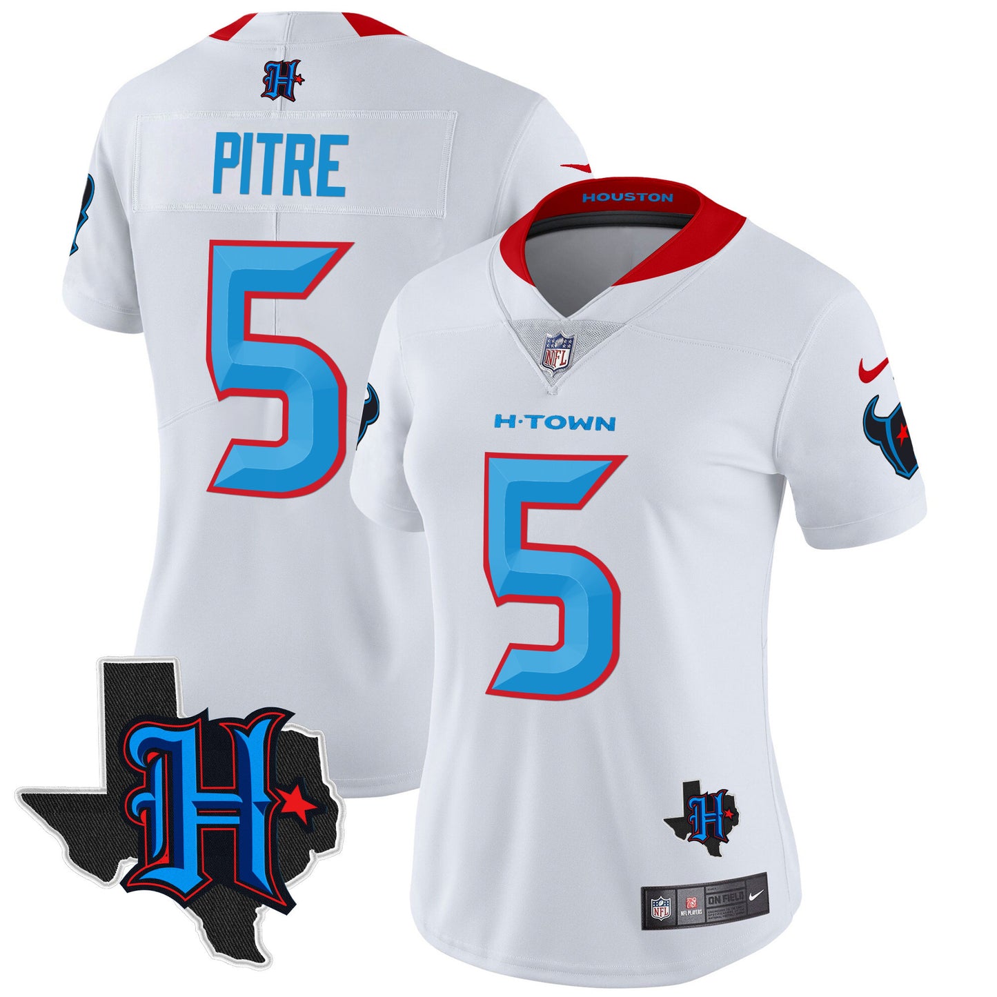 Women's Houston Texans 2024 Texas Patch Vapor Limited Jersey V2 - All Stitched