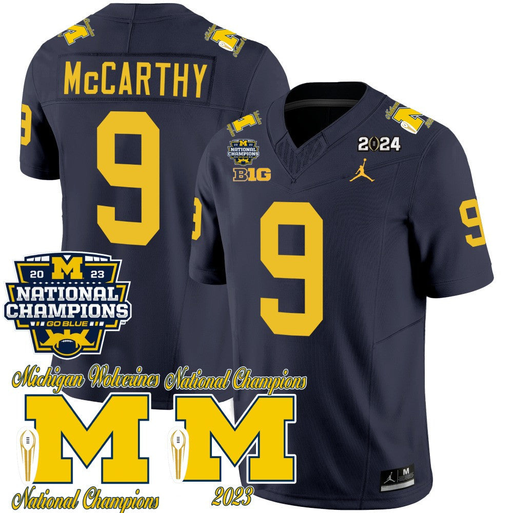 Michigan CFP 2023 National Champions Patch Vapor Jersey - All Stitched