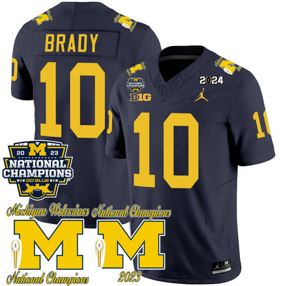 Michigan CFP 2023 National Champions Patch Vapor Jersey - All Stitched