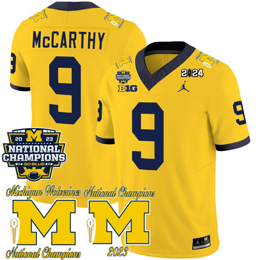 Michigan CFP 2023 National Champions Patch Vapor Jersey - All Stitched