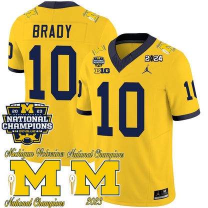 Michigan CFP 2023 National Champions Patch Vapor Jersey - All Stitched