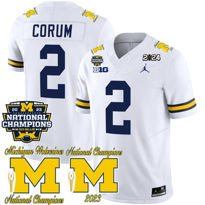 Michigan CFP 2023 National Champions Patch Vapor Jersey - All Stitched