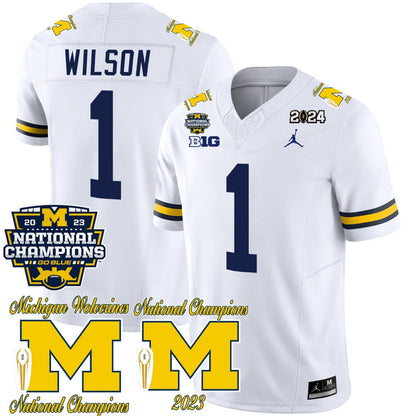 Michigan CFP 2023 National Champions Patch Vapor Jersey - All Stitched