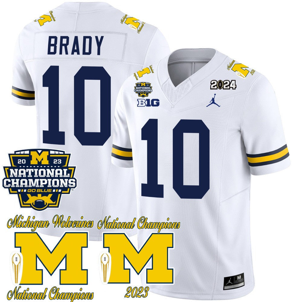 Michigan CFP 2023 National Champions Patch Vapor Jersey - All Stitched