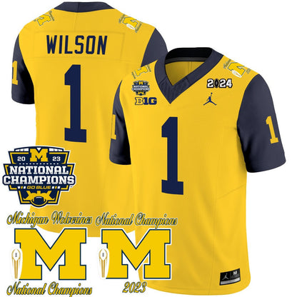 Michigan CFP 2023 National Champions Patch Vapor Jersey - All Stitched