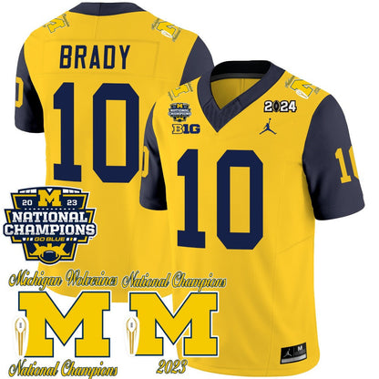 Michigan CFP 2023 National Champions Patch Vapor Jersey - All Stitched