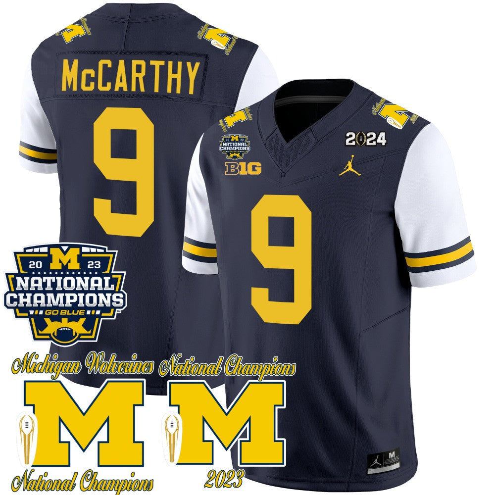 Michigan CFP 2023 National Champions Patch Vapor Jersey - All Stitched