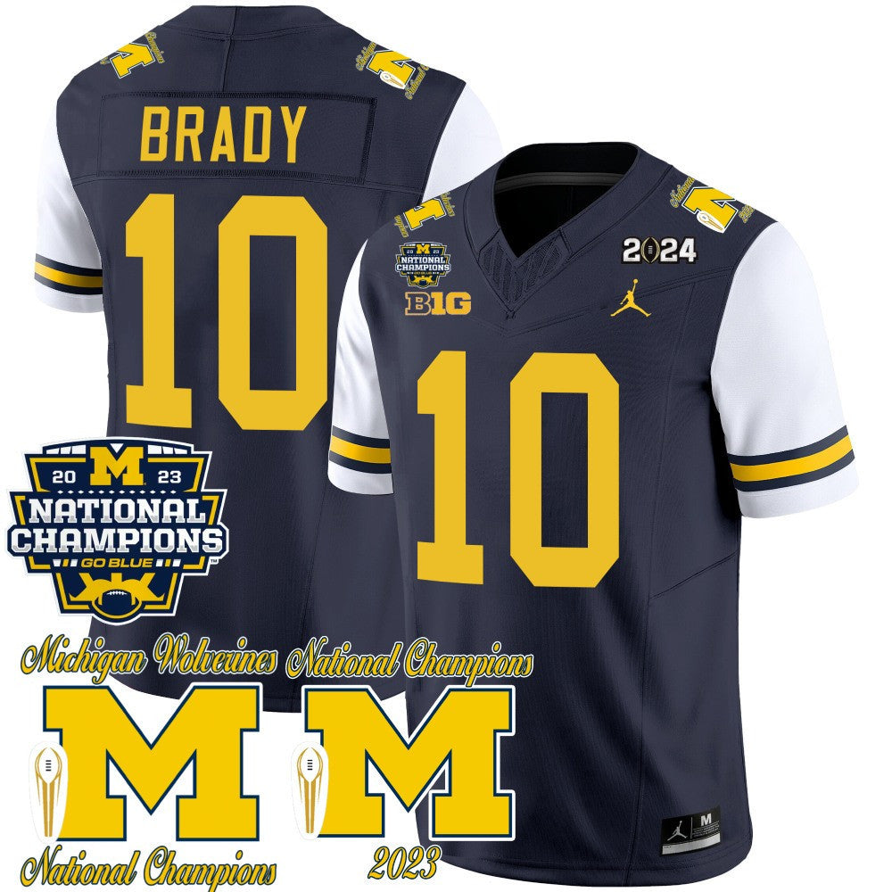 Michigan CFP 2023 National Champions Patch Vapor Jersey - All Stitched