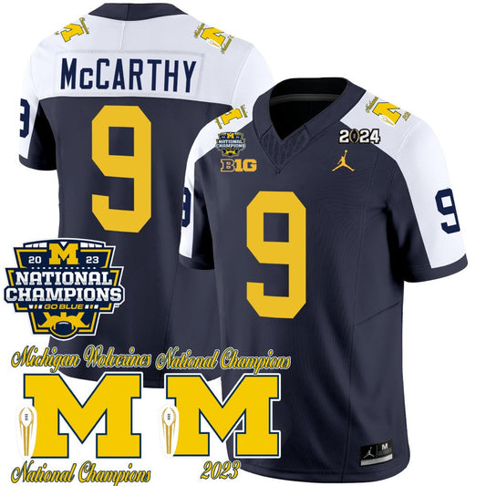 Michigan CFP 2023 National Champions Patch Vapor Jersey - All Stitched