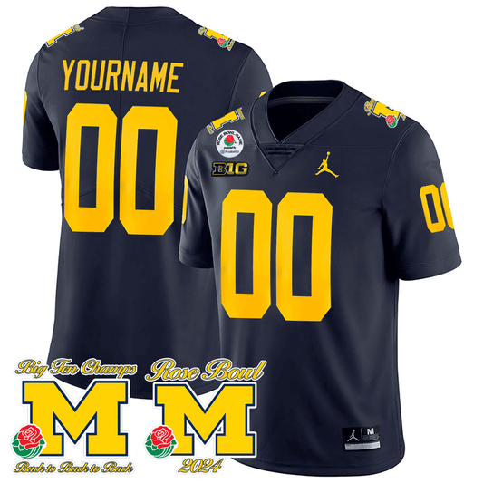 Michigan Rose Bowl Custom Game Jersey - All Stitched