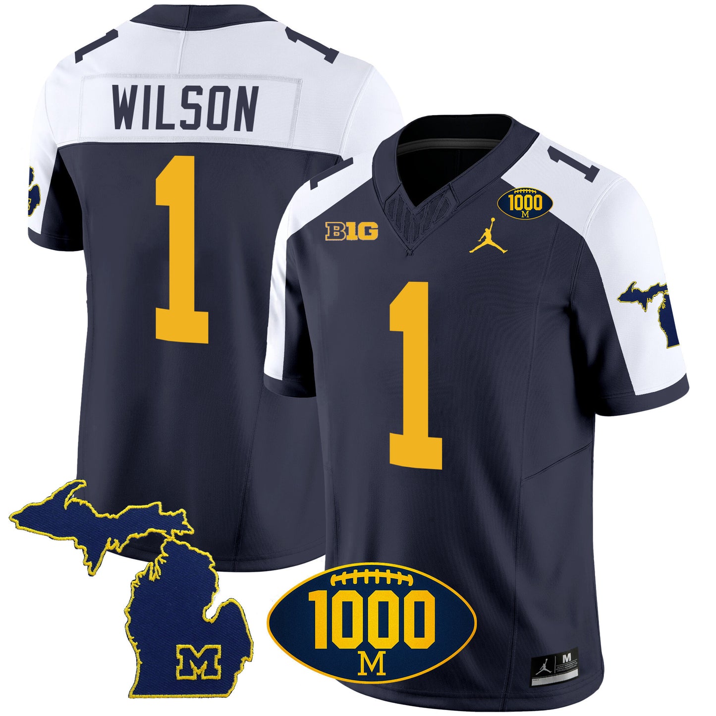 Michigan 1000 Wins Patch Vapor Jersey V3 - All Stitched