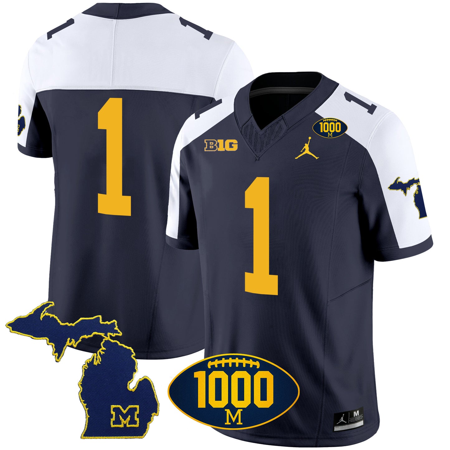 Michigan 1000 Wins Patch Vapor Jersey V3 - All Stitched