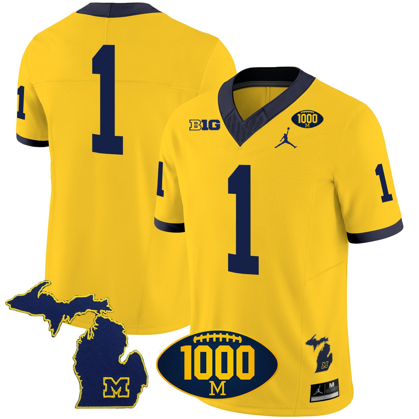 Michigan 1000 Wins Patch Vapor Jersey V3 - All Stitched