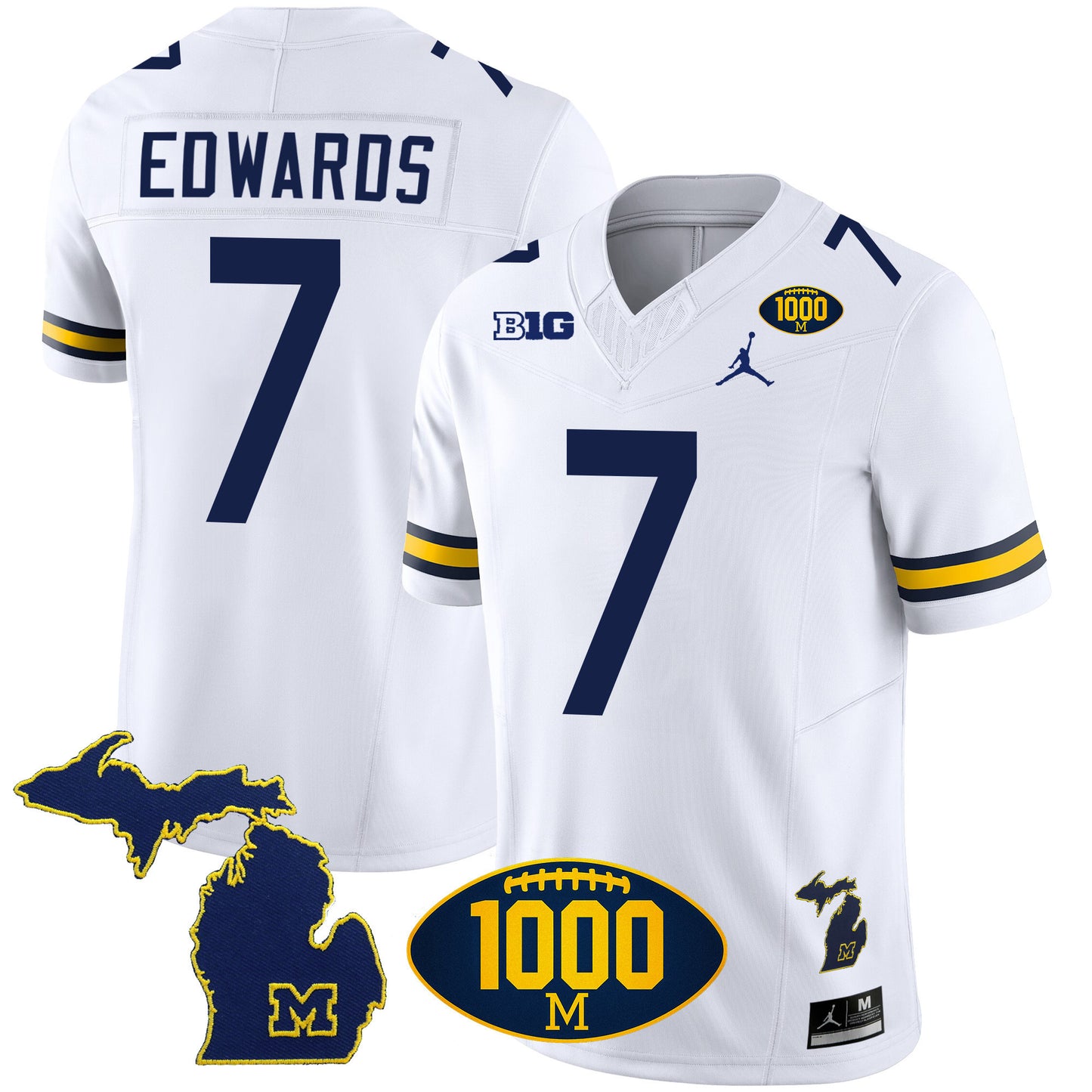 Michigan 1000 Wins Patch Vapor Jersey V3 - All Stitched