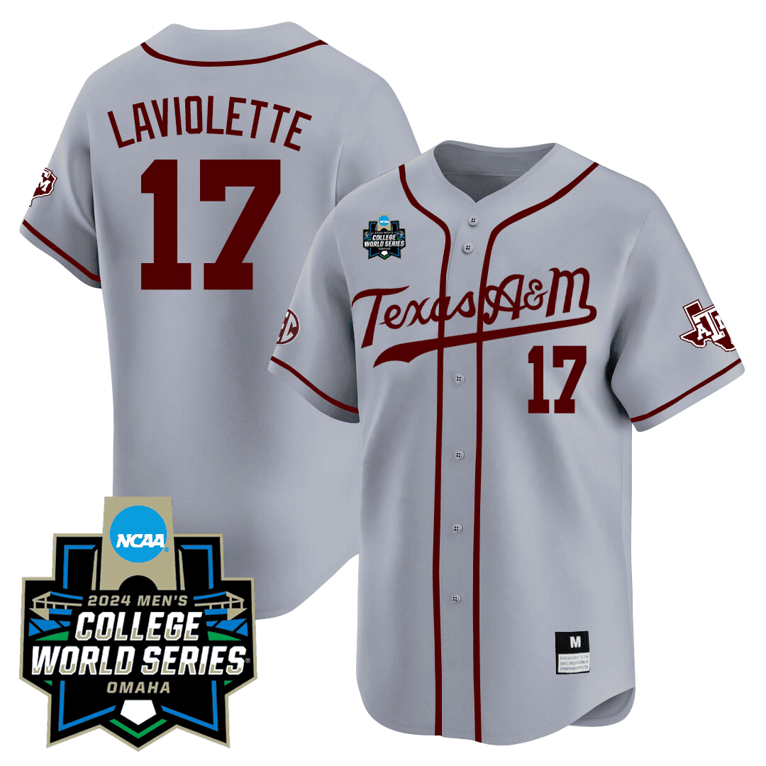 Texas A&M 23/24 Jersey - 2024 College World Series Patch