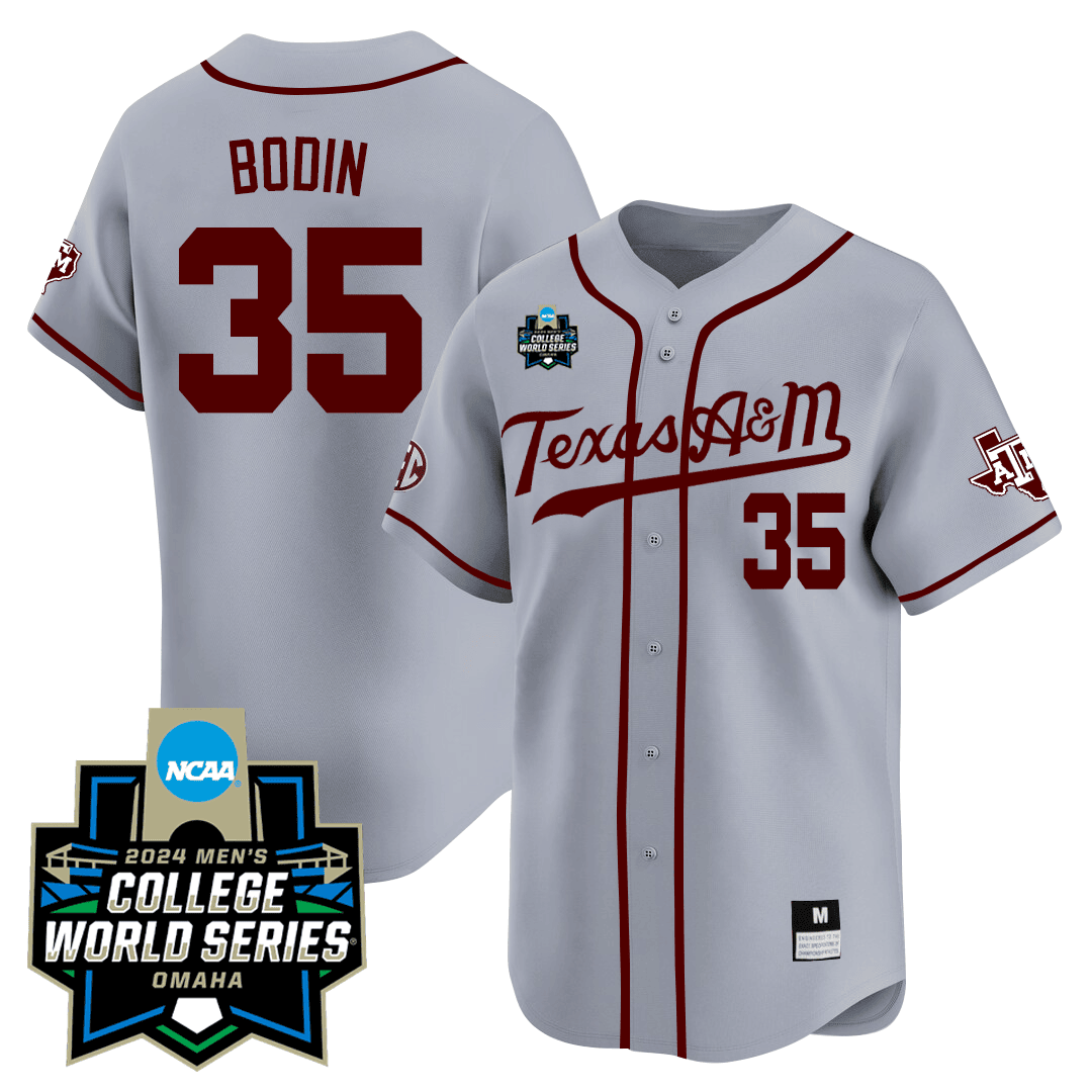 Texas A&M 23/24 Jersey - 2024 College World Series Patch