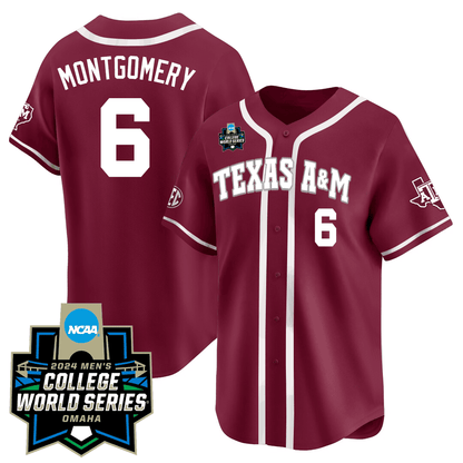 Texas A&M 23/24 Jersey - 2024 College World Series Patch