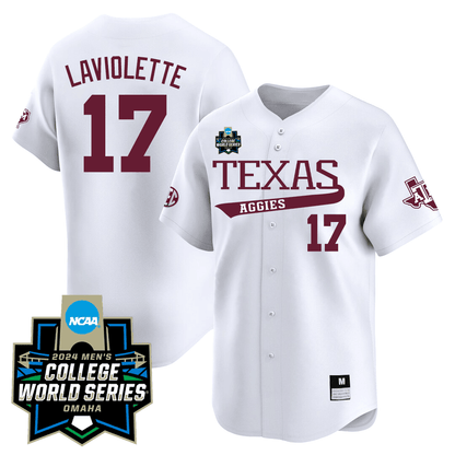 Texas A&M 23/24 Jersey - 2024 College World Series Patch