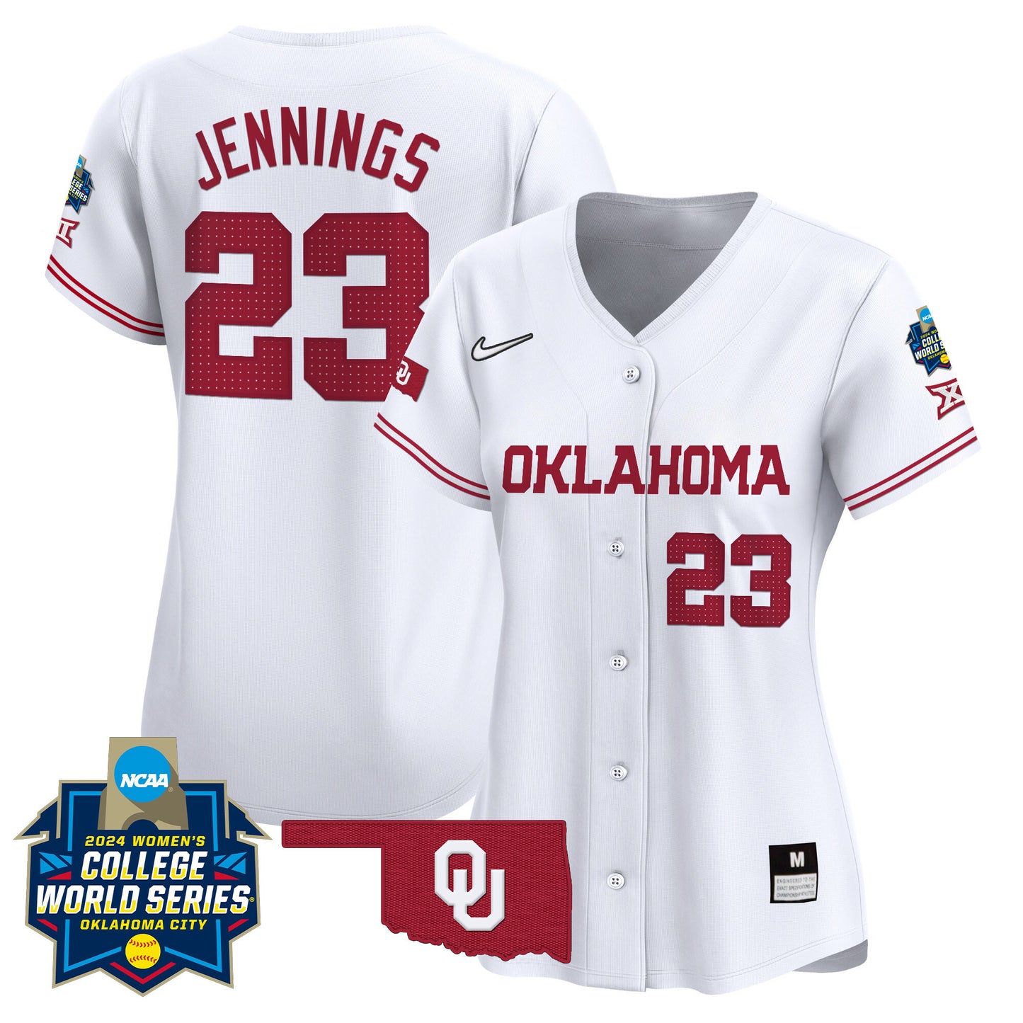 Women's size - Oklahoma Sooners Women's College World Series Champions Vapor Premier Limited Jersey - All Stitched