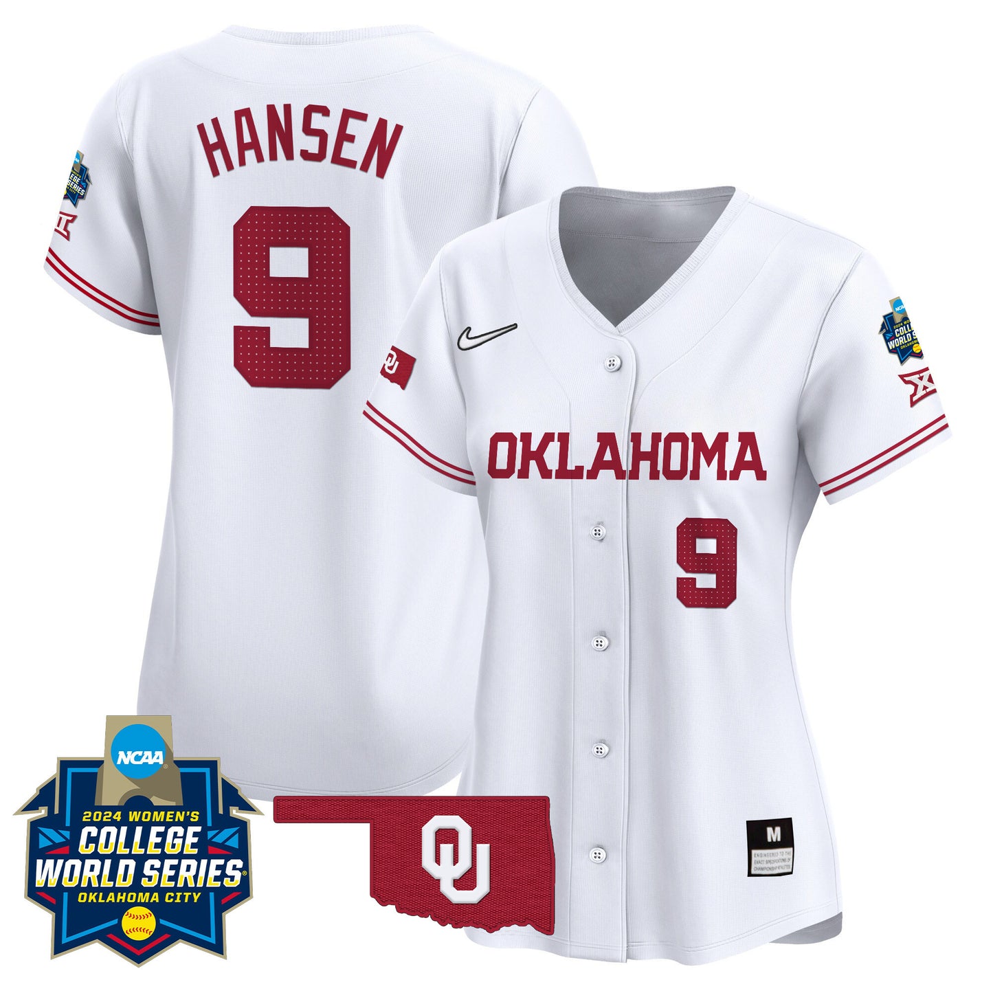 Women's size - Oklahoma Sooners Women's College World Series Champions Vapor Premier Limited Jersey - All Stitched