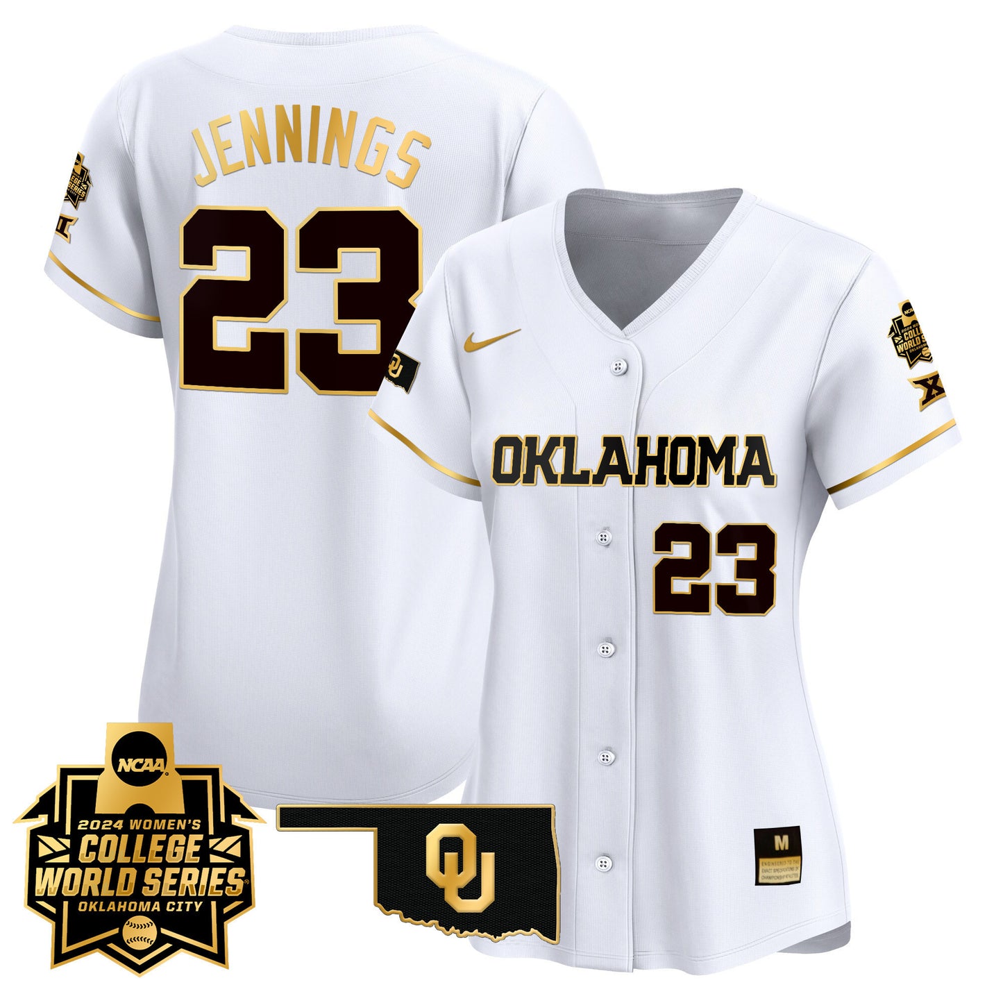 Women's size - Oklahoma Sooners Women's College World Series Champions Vapor Premier Limited Jersey - All Stitched