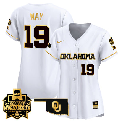 Women's size - Oklahoma Sooners Women's College World Series Champions Vapor Premier Limited Jersey - All Stitched