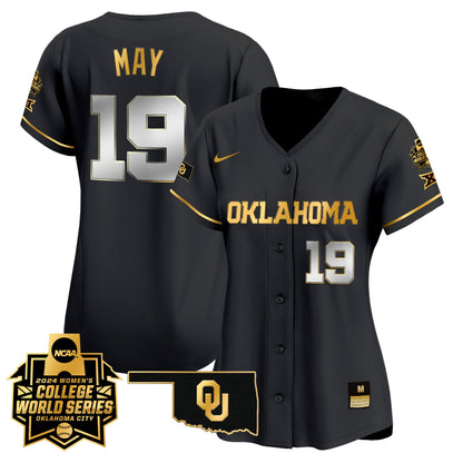 Women's size - Oklahoma Sooners Women's College World Series Champions Vapor Premier Limited Jersey - All Stitched