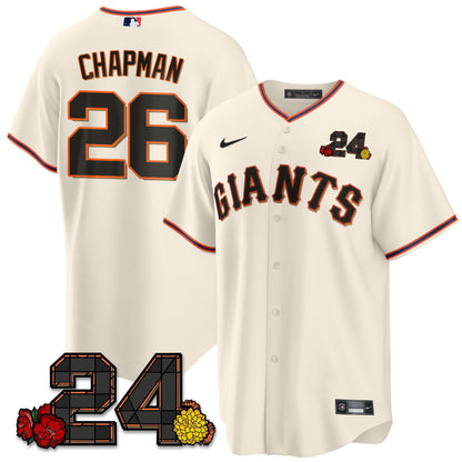 Giants 2024 Vapor Premier Limited Jersey - Willie Mays Patch