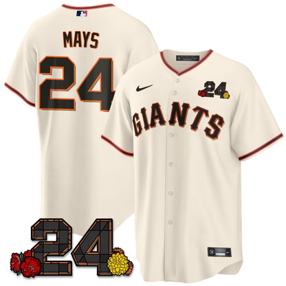 Giants 2024 Vapor Premier Limited Jersey - Willie Mays Patch