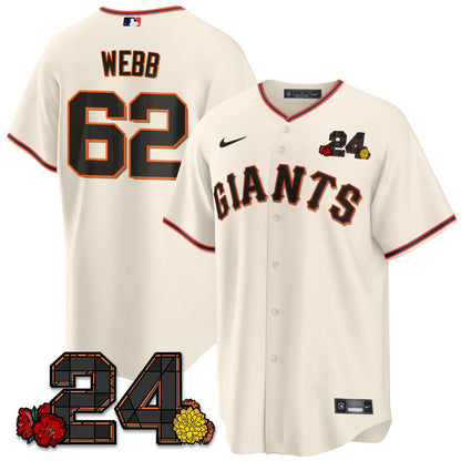 Giants 2024 Vapor Premier Limited Jersey - Willie Mays Patch