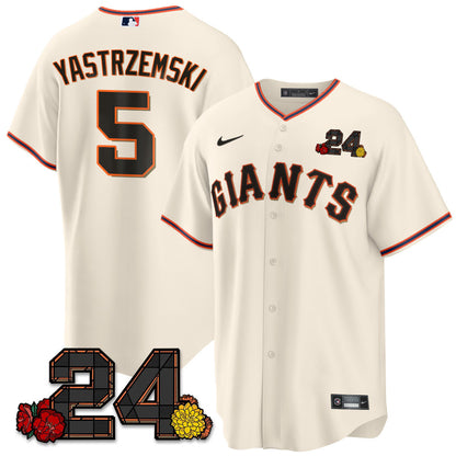 Giants 2024 Vapor Premier Limited Jersey - Willie Mays Patch