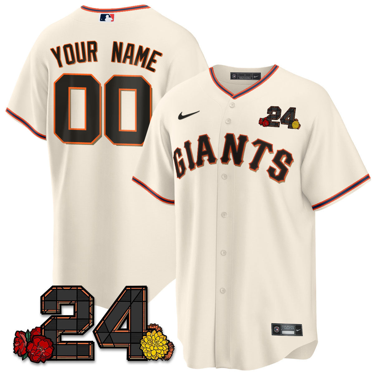 Men's San Francisco Giants 2024 Vapor Premier Limited Jersey - Willie Mays Patch