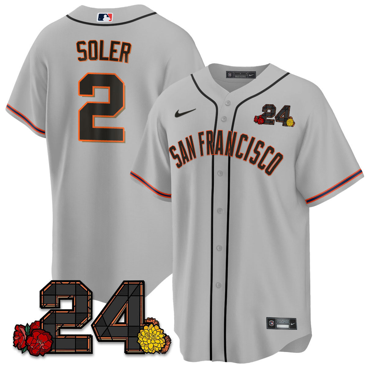 Giants 2024 Vapor Premier Limited Jersey - Willie Mays Patch