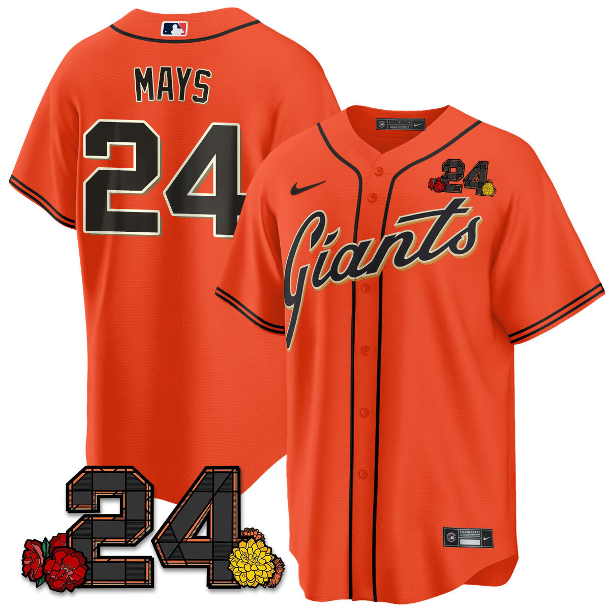 Giants 2024 Vapor Premier Limited Jersey - Willie Mays Patch