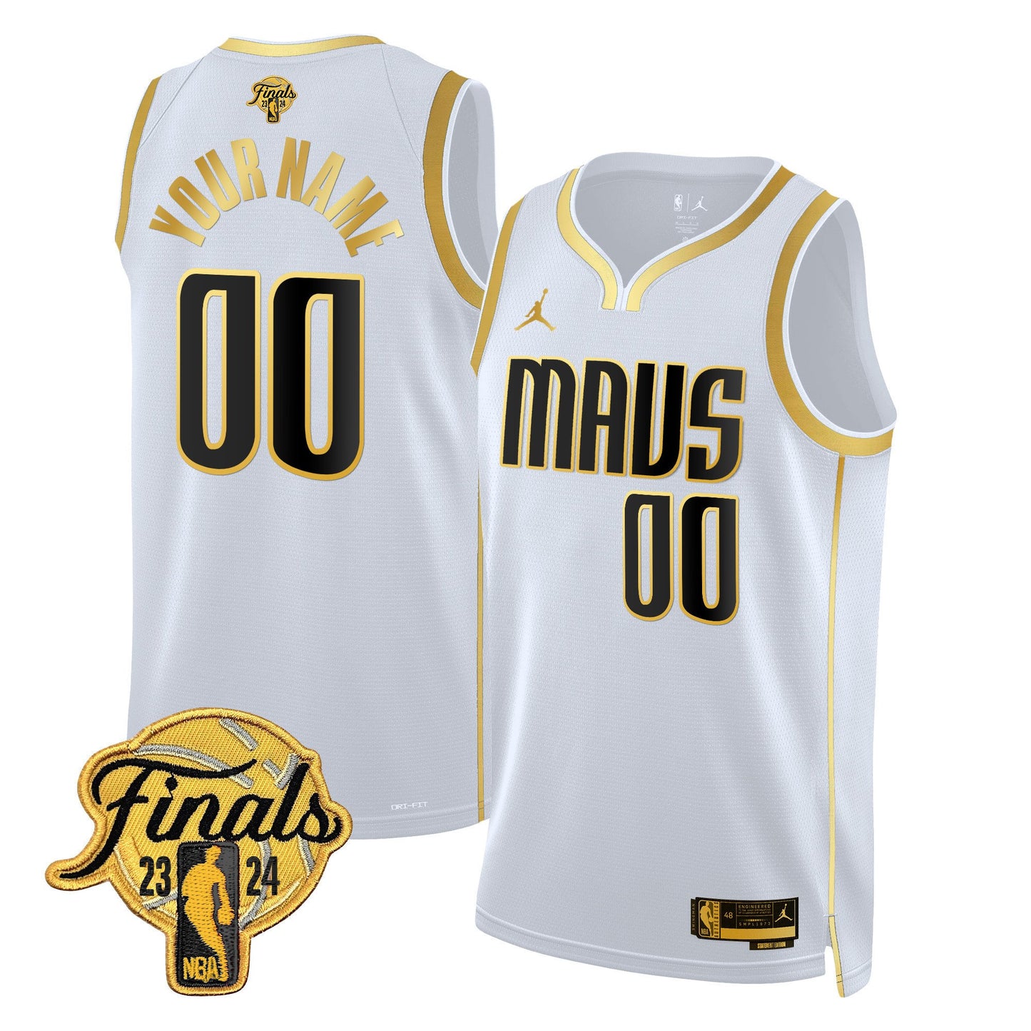 Mavericks 2024 Finals Patch Swingman Custom Jersey - All Stitched