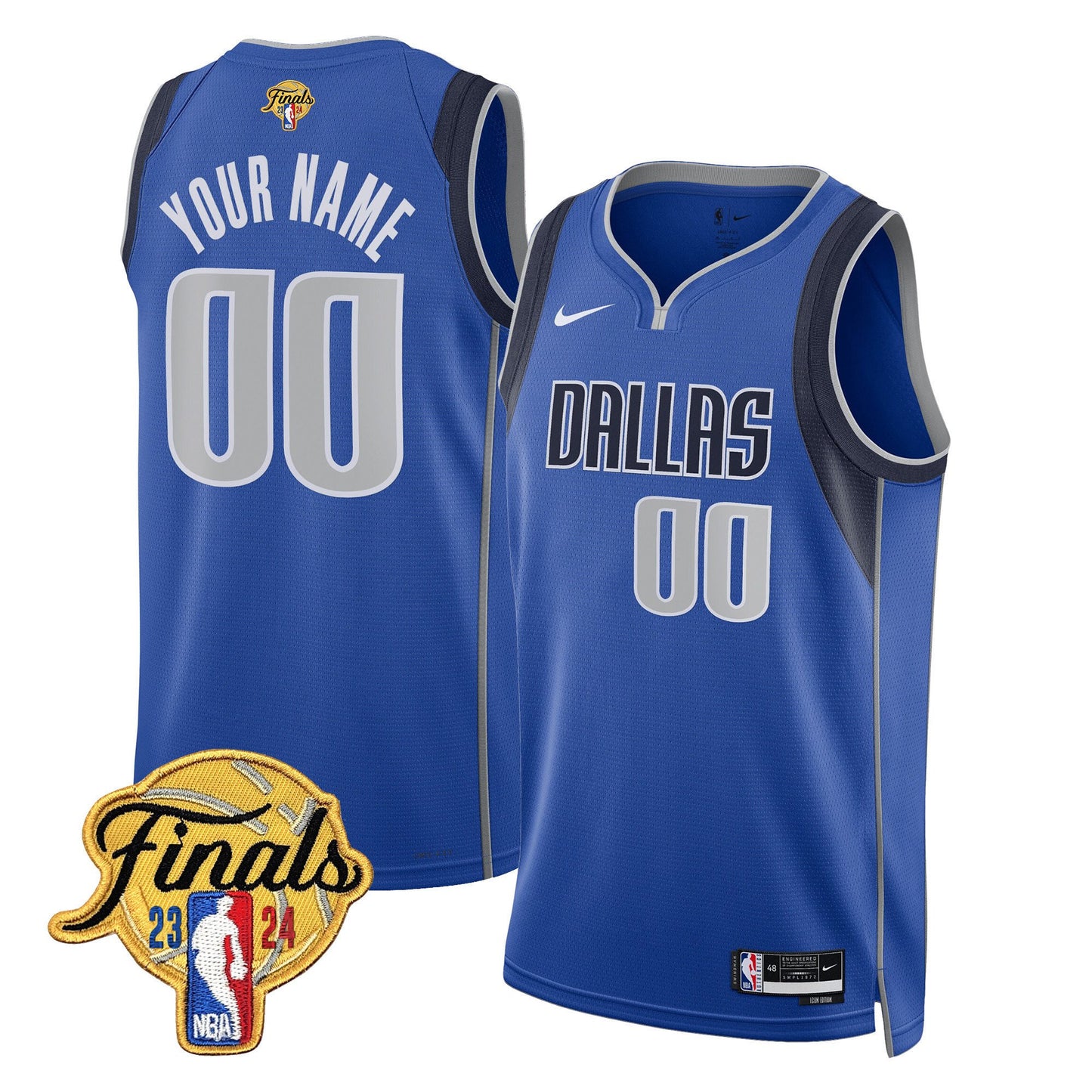 Mavericks 2024 Finals Patch Swingman Custom Jersey - All Stitched