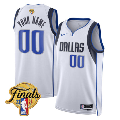 Mavericks 2024 Finals Patch Swingman Custom Jersey - All Stitched