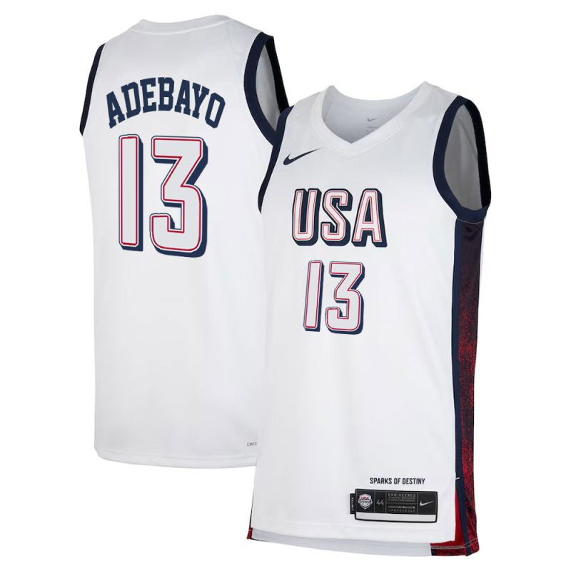 USA Basketball National Team 2024 White Jersey